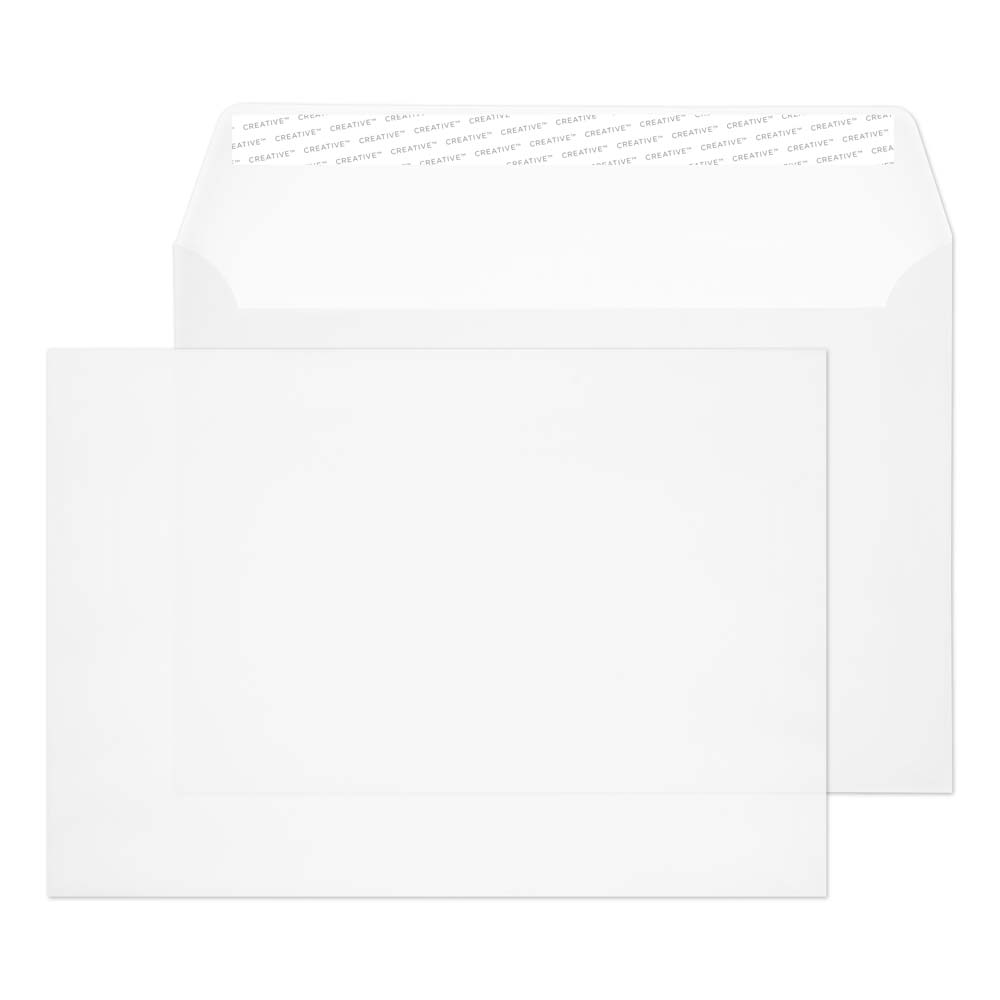 C5 Glassine Envelopes White Peel & Seal Envelopes (Qty 250) 162mm x 22