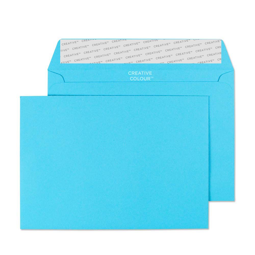 C6 Cocktail Blue 120gsm Peel & Seal Envelopes (Qty 500) 114mm x 162mm ...