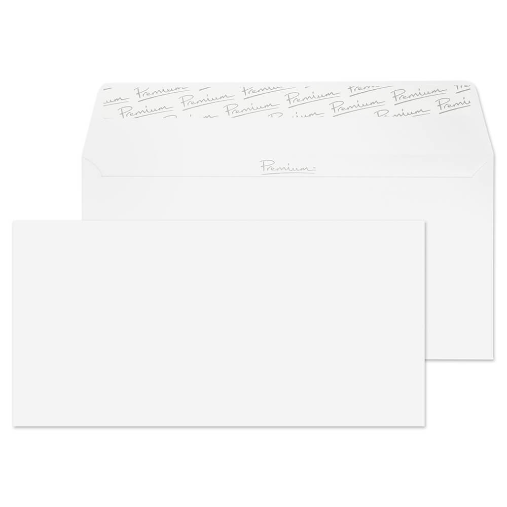 500 DL Recycled White Wallet Envelopes With Window 80gsm Self Seal - Foto 2