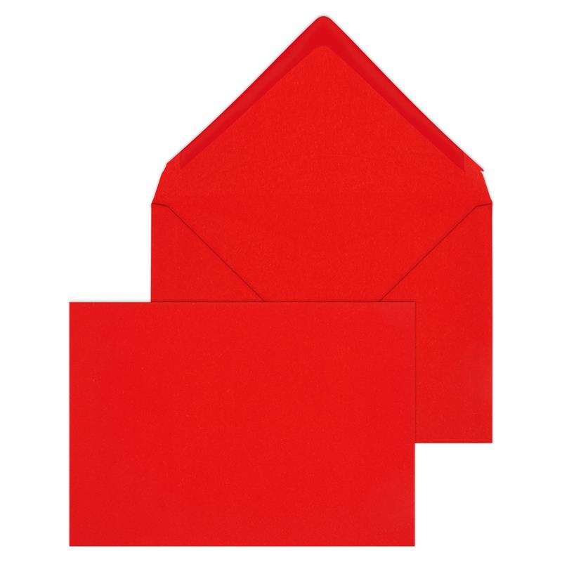C5 Red Banker Invitation 100gsm Gummed Envelopes (Qty 500) 162mm x 229 ...