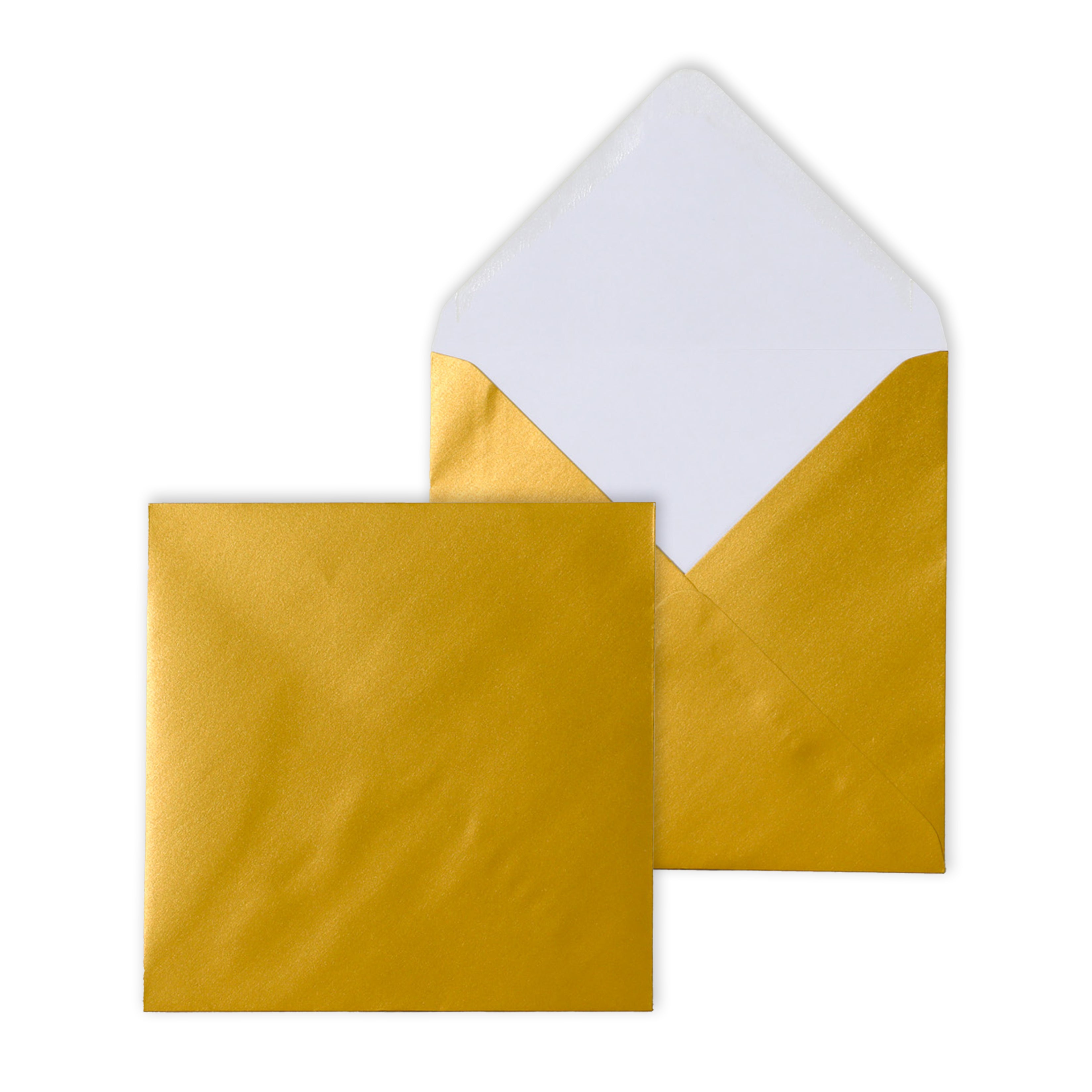 155 x 155mm Metallic Gold Gummed Diamond Flap Greeting Envelopes - All ...