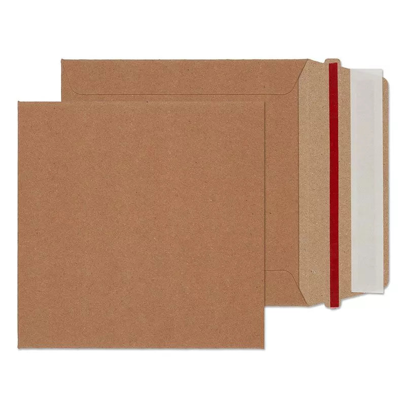 Contoured Rigid Envelopes 140mm x 140mm Rigid Board Kraft Envelopes 350gsm (Qty 200) - All Colour ...
