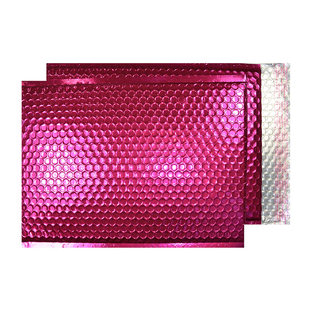 C5+ Metallic Hot Pink Padded Bubble Envelopes [Qty 100] 180mm x 250mm