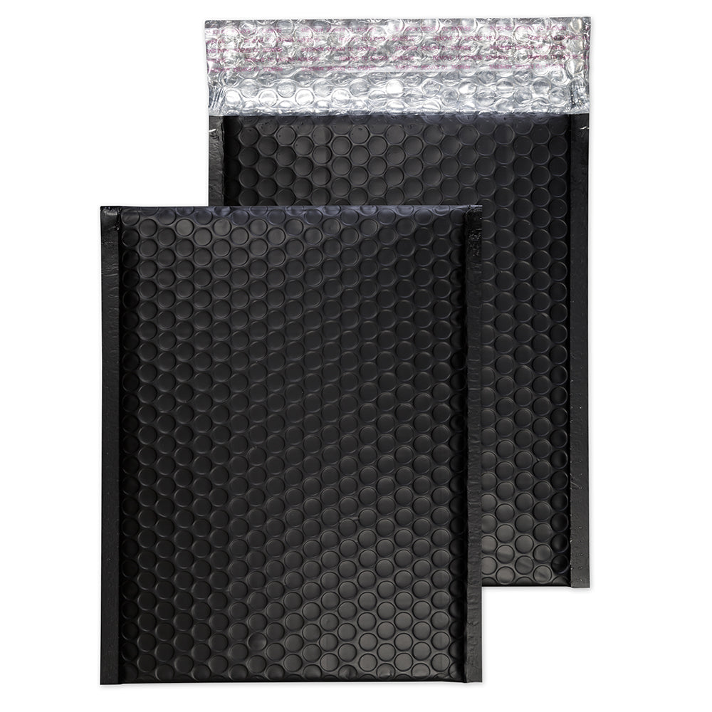 C5+ Matt Black Padded Bubble Envelopes (Qty 100) 180mm x 250mm All