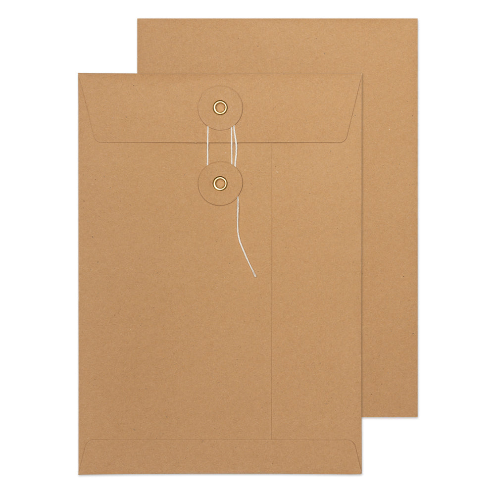 C5 Manilla String & Washer Envelopes (Qty 100) 229mm x 162mm - All ...