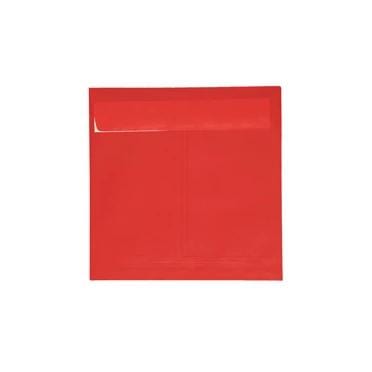Translucent square poppy red 125 x 125 peel & seal envelopes - All Colour Envelopes
