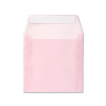 Translucent Square baby pink 160 x 160 peel & seal envelopes - All Colour Envelopes
