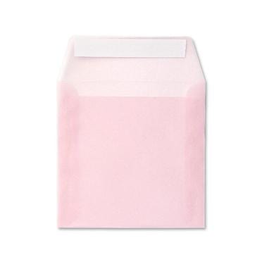 Translucent Square baby pink 160 x 160 peel & seal envelopes - All Colour Envelopes