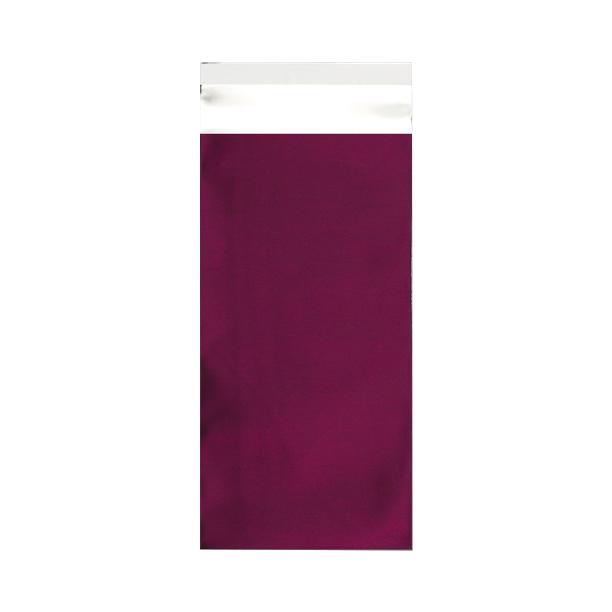 DL Burgundy Matt Foil Postal Envelopes / Bags [Qty 250] 220 x 110mm - All Colour Envelopes