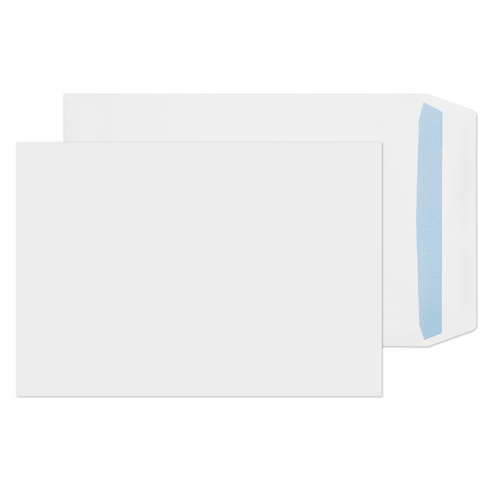 254mm x 178mm White 100gsm Self Seal Pocket Envelopes (Qty 500) - All ...
