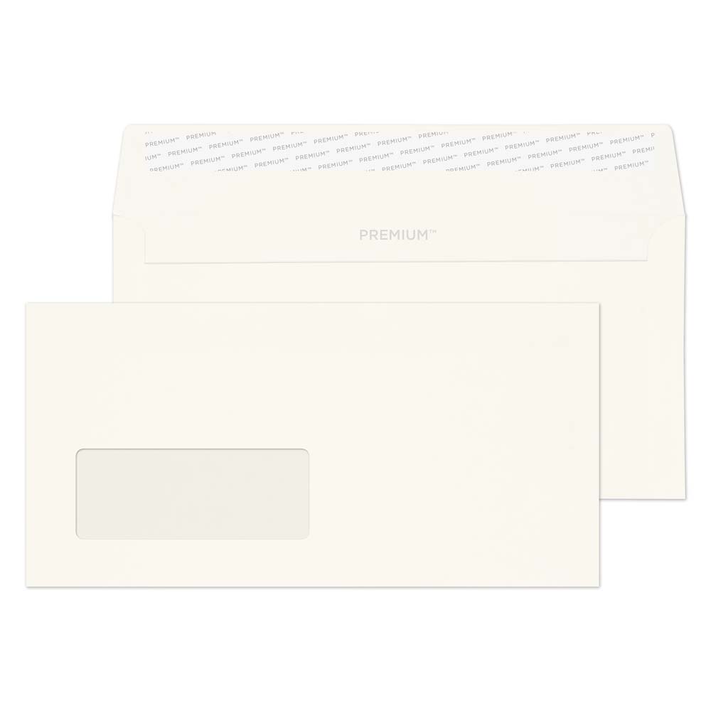 DL High White Wove 120gsm Peel & Seal Window Wallet Envelopes (Qty 500 ...