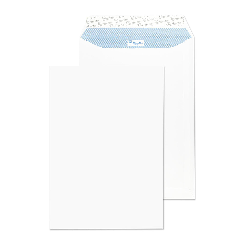 324 x 229 C4 Ultra White Wove 120gsm Peel and Seal Pocket Envelopes (Q ...