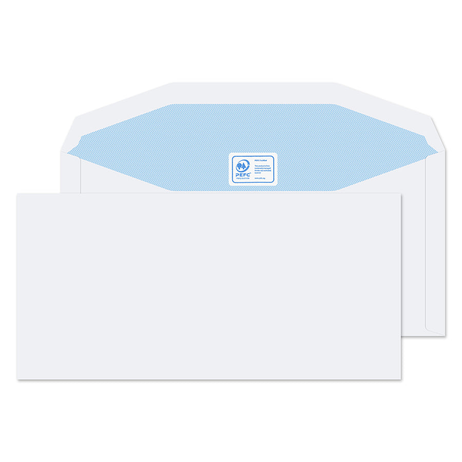Netuno 1000 White Envelopes Right Window DL 110 X 220 Mm 4.33 X 8.66 In Peel And Seal Commercial Envelopes With Window Grey Inside Business Envelope Paper Mailing Envelope Business Correspondence
