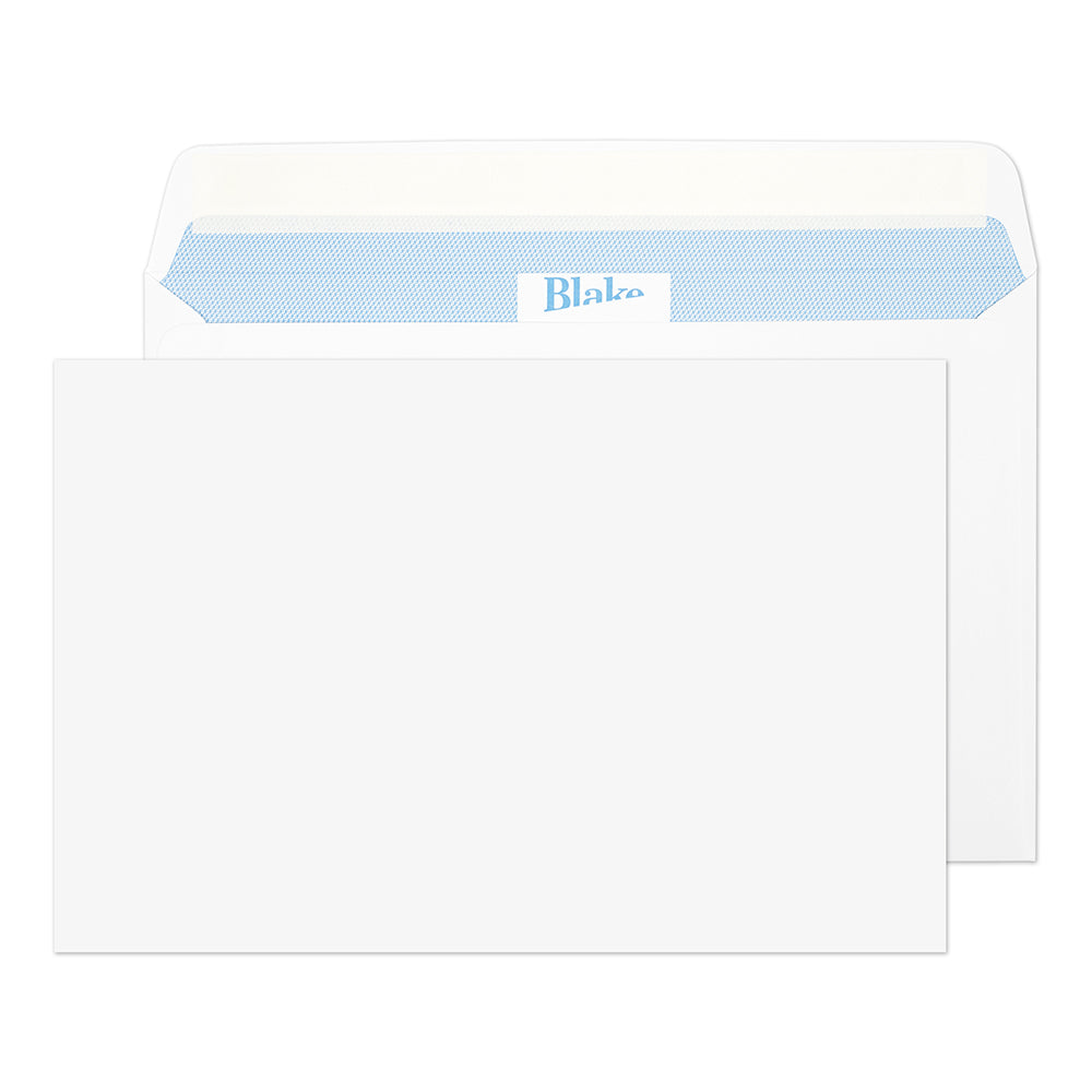 152mm x 229mm Ultra White Wove 120gsm Peel & Seal Wallet Envelopes (Qt ...