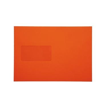 C5 Sunset Orange Window 100gsm Peel & Seal Envelopes [Qty 250] 162 x 229mm - All Colour Envelopes