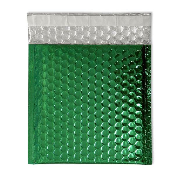 Metallic Green Square Padded Bubble Envelopes [Qty 100] 230mm x 230mm - All Colour Envelopes