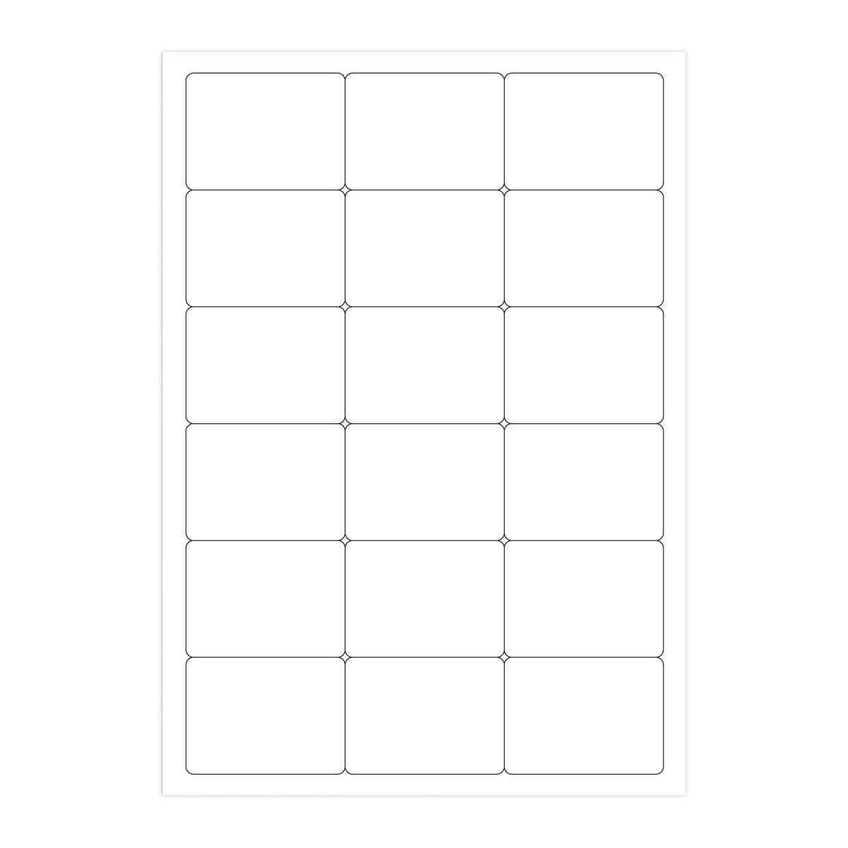 A4 White Address Labels - 18 Per Sheet [40 Sheets] - All Colour Envelopes