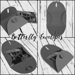 DL Slate Black Butterfly Envelopes [Qty 50] 110 x 220mm - All Colour Envelopes