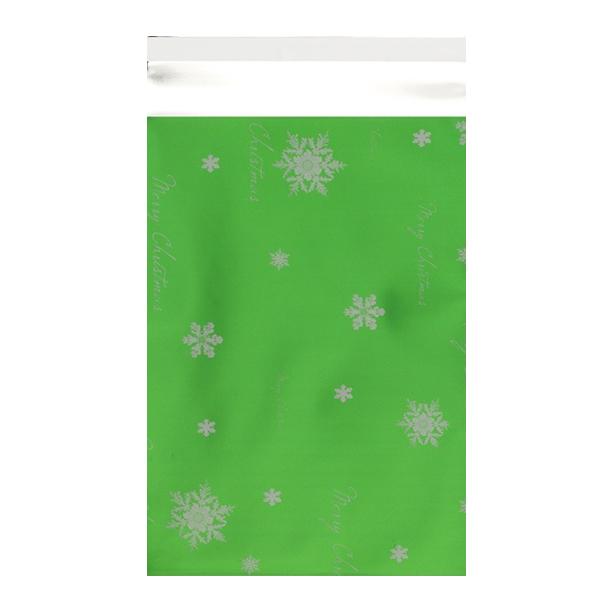 C3 Green Christmas Foil Bags [Qty 100] 320 x 450mm - All Colour Envelopes