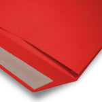 C4 Red Gusset Window 140gsm Peel & Seal Envelopes [Qty 125] 229 x 324mm - All Colour Envelopes