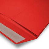 C4 Red Gusset Window 140gsm Peel & Seal Envelopes [Qty 125] 229 x 324mm - All Colour Envelopes