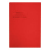 C4 Red Gusset Window 140gsm Peel & Seal Envelopes [Qty 125] 229 x 324mm - All Colour Envelopes