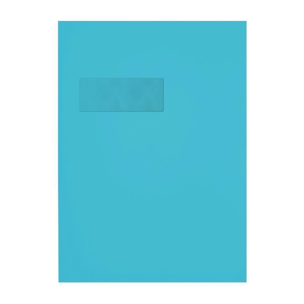 C4 Pacific Blue Window 120gsm Peel & Seal Envelopes [Qty 250] 229 x 324mm - All Colour Envelopes