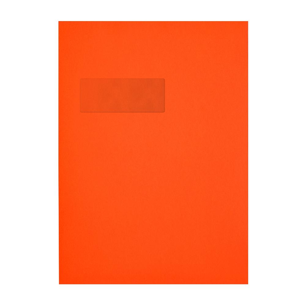 C4 Sunset Orange Window 120gsm Peel & Seal Envelopes [Qty 250] 229 x 324mm - All Colour Envelopes