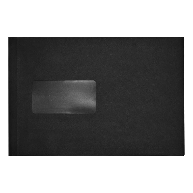 C5 Black 140gsm Gusset Window Peel & Seal Envelopes [Qty 125] 162 x 229mm - All Colour Envelopes