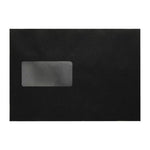 C5 Black Gusset Window 140gsm Peel & Seal Envelopes [Qty 125] - All Colour Envelopes