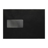 C5 Black Gusset Window 140gsm Peel & Seal Envelopes [Qty 125] - All Colour Envelopes