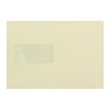 C5 Vanilla Cream Window 130gsm Peel & Seal Envelopes [Qty 250] 162 x 229mm - All Colour Envelopes