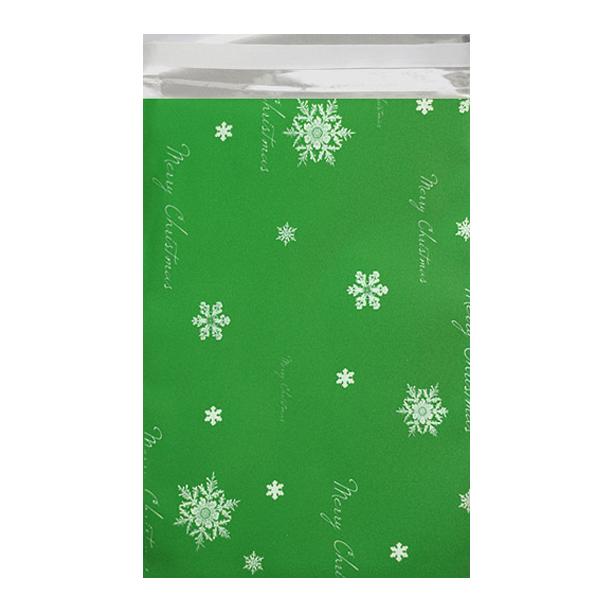 C5+ Green Christmas Foil Bags [Qty 250] 162 x 229mm - All Colour Envelopes