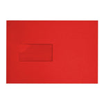 C5 Red Window Gusset 140gsm Peel & Seal Envelopes [Qty 125] 162 x 229mm - All Colour Envelopes