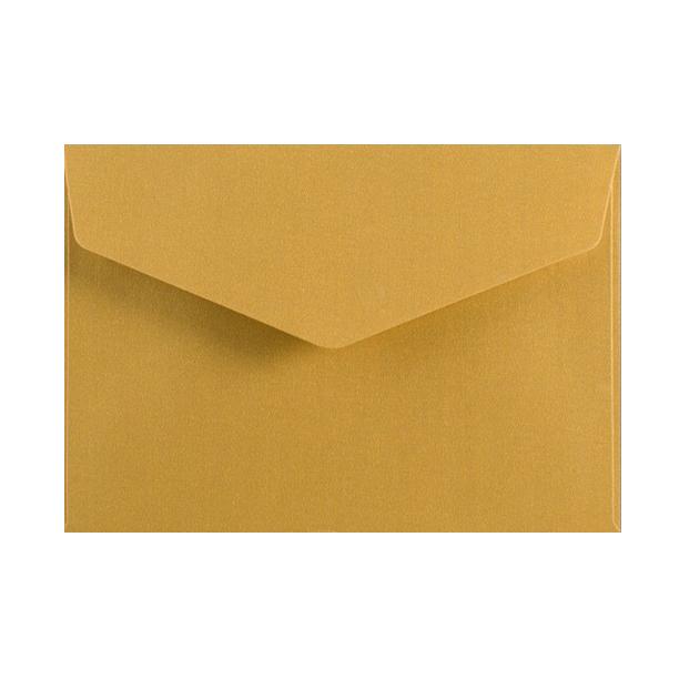 C6 Metallic Gold 120gsm V Flap Envelopes [Qty 250] 114mm x 162mm - All Colour Envelopes