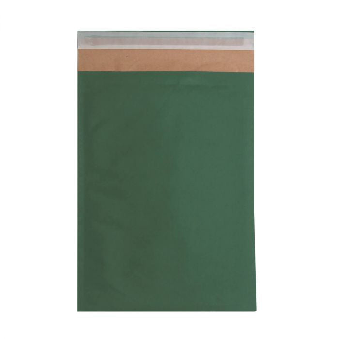 C4+ Eco Friendly Recyclable Dark Green Padded Envelope 340mm x 240mm [Qty 100] - All Colour Envelopes