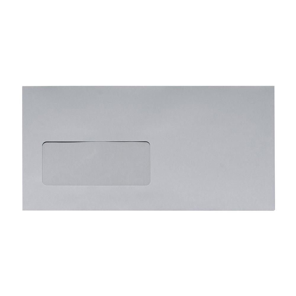 DL Grey Window 120gsm Peel & Seal Envelopes [Qty 500] 110 x 220mm - All Colour Envelopes