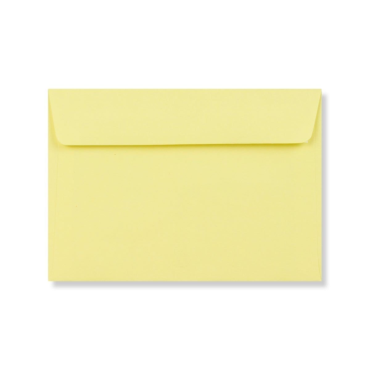 C6 Pale Yellow 120gsm Peel & Seal Envelopes [250] 114 x 162mm - All Colour Envelopes