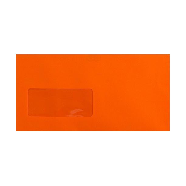 DL Sunset Orange Window Envelopes [Qty 500] 120gsm Peel & Seal 110 x 220mm - All Colour Envelopes