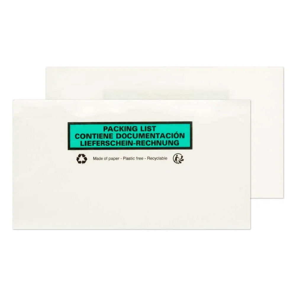DL Eco Paper Documents Enclosed Wallet [Qty 1000] 228 x 120mm - All Colour Envelopes