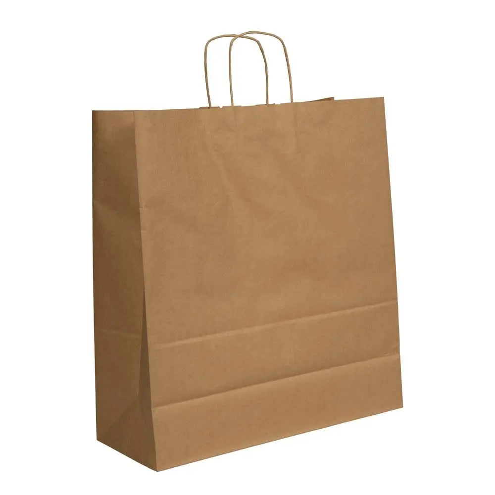 Kraft Brown Twisted Handle Carrier Bag 100gsm [Qty 150]350 x 180 x 440mm - All Colour Envelopes