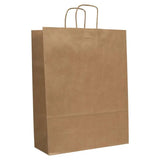 Kraft Brown Ribbed Twisted Handle Carrier Bag 90gsm [Qty 150] 320 x 120 x 410mm - All Colour Envelopes