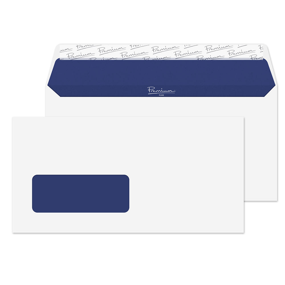 DL Wallet Peel & Seal Window Ultra White Wove 120gsm Envelopes (Qty 25 ...