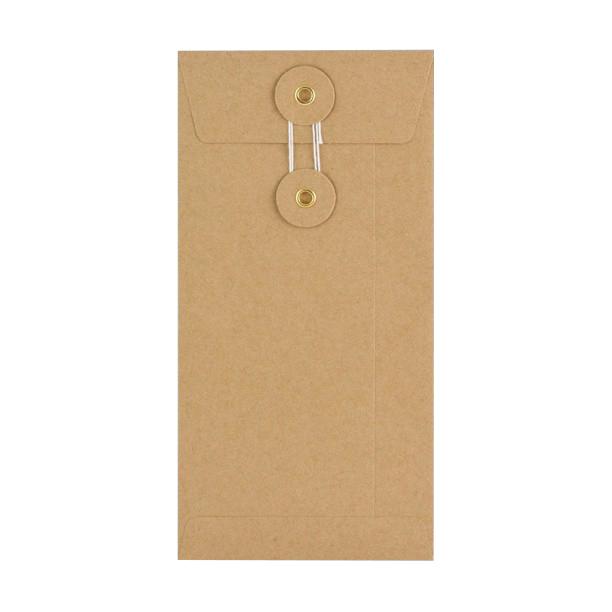 DL Manilla String & Washer Envelopes [Qty 100] 220 x 110mm - All Colour Envelopes