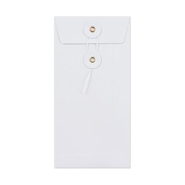 DL White Gusset String & Washer Envelopes [Qty 100] 220 x 110mm - All Colour Envelopes